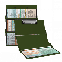 WhiteCoat Clipboard® Trifold - Army Green Physical Therapy Edition